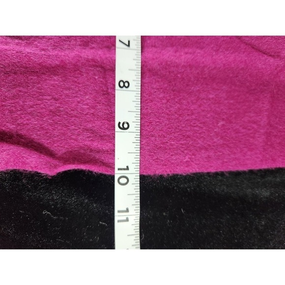 Coach purple scarf 70% wool 30% cashmere with tassels - Picture 4 of 7